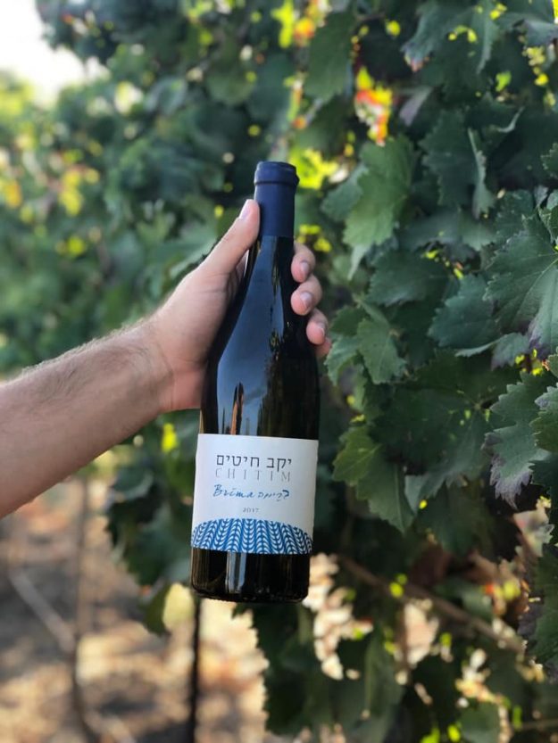 בקבוק על רקע הכרם